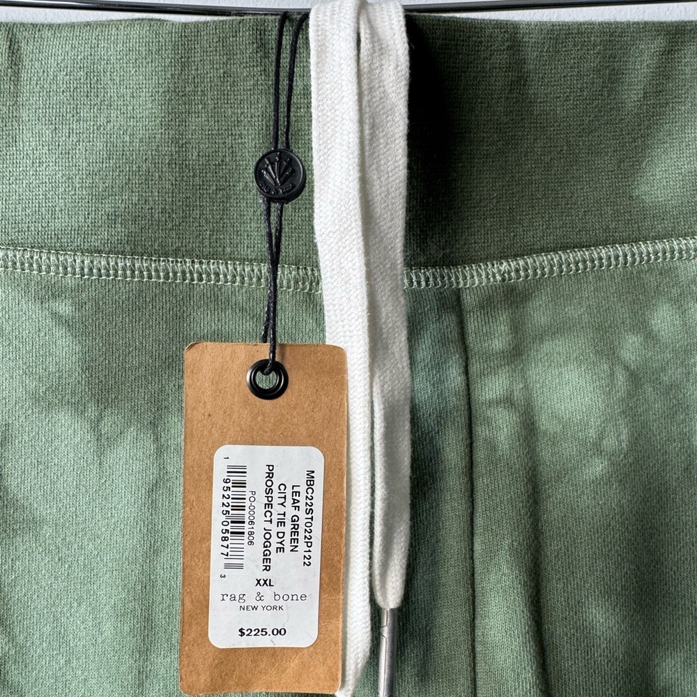 NWT Rag & Bone City Tie Dye Prospect Joggers Leaf Green XXL - $225 MSRP